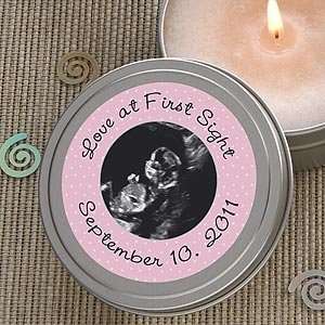  Personalized Ultrasound Photo Candle Tin Favors Health 