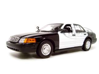 2001 FORD UNMARKED POLICE CAR 1:18 DIECAST BLACK/WHITE  