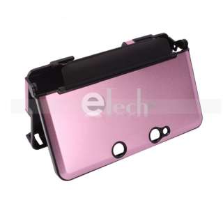 New Plastic Aluminum Cover Case for Nintendo 3DS N3DS Pink (with 