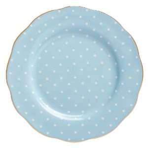   Royal Albert Polka Blue Vintage Formal Salad Plates: Kitchen & Dining
