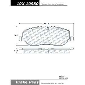  Centric Parts, 100.10980, OEM Brake Pads Automotive