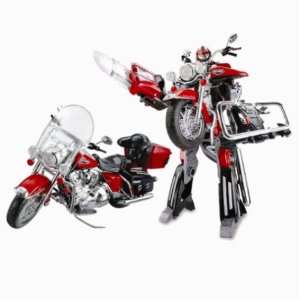 Harley Davidson 18 Road Bot Transforming Toy Motorcycle With Lights 