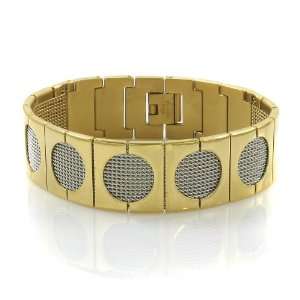  Sophisticated Gold Tone Mens Mesh Bracelet: Jewelry