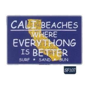   Seaweed Surf Co SF107 12X18 Aluminum Sign Cali Beaches