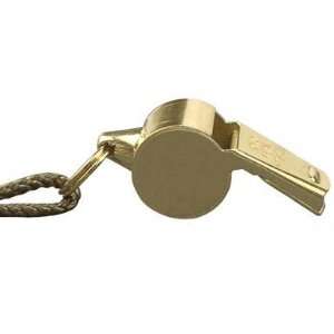    Brass Metal GI Style Police Whistle w/ Lanyard: Sports & Outdoors