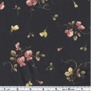   Cotton Blend Penelope Black Fabric By The Yard: Arts, Crafts & Sewing