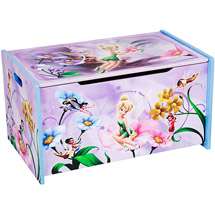 Disney ~TINKERBELL Fairies TOY BOX Wooden Storage Chest  