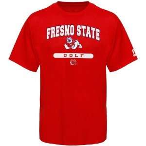  Russell Fresno State Bulldogs Cardinal Golf T shirt 