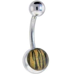  Tiger Stripe 2 Belly Button Ring Jewelry