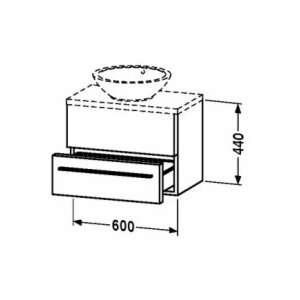  Duravit Vanity Unit 23 1/2 x 14 1/8 6205 22