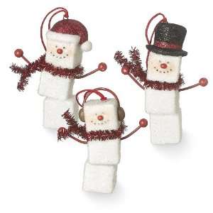  Triple Sugarcube Christmas Ornaments Set of 3: Home 
