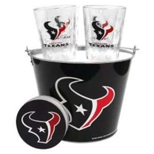  NIB Houston Texans NFL Beer Glass & Coaster Set Sports 