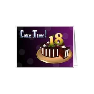 Chocolate Cake meringue stripes CAKE TIME Happy 18 Birthday choco cake 