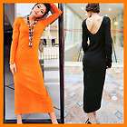 New Ladies Womens Sexy Backless Long Sweater Dress 2 Color T09303