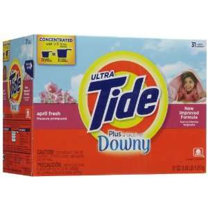 Tide Ultra with Touch of Downy Powder Detergent April Fresh 57 oz, 31 