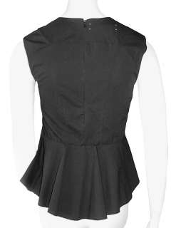   FW 10 waist defining peplum cotton shirt top blouse 38 2 4  