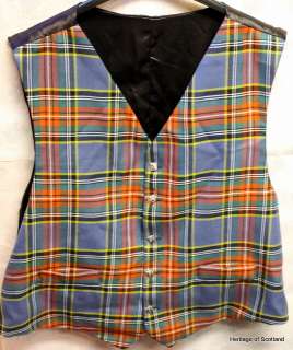 Macbeth Ancient Tartan Waistcoat Pure Wool Size 52L New  