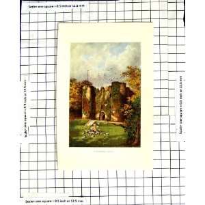  View Tonbridge Castle Birds C1850 C1930 Colour Print: Home 