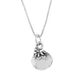   Sterling Silver One Sided Fruit of the Spirit Tomato Necklace Jewelry