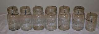   Atlas EZ seal fruit canning glass jars w wire bail qt pt NR lot  