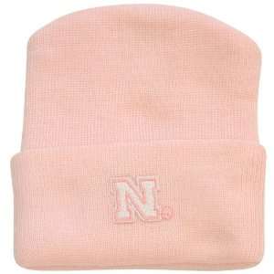 Nebraska Husker Baby Knit Cap (Pink)