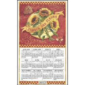  Sunflowers Linen Kitchen Towel Calendar 2012: Office 
