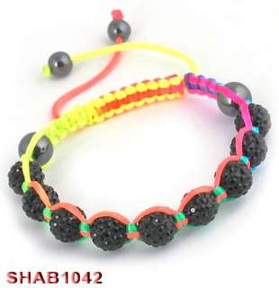  Bracelet Chain Macrame Hadnicraft Pave Clay Disco Ball Beads Hip Hop