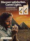 1981 ad Camel cigarette cigarettes guy canoe smoking  