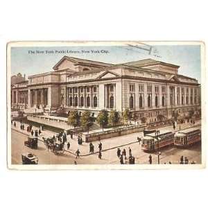   Postcard New York Public Library New York City 1923 