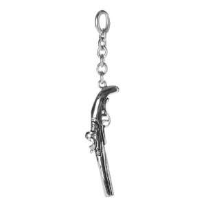   316L Stainless Steel Pirates Gun Charm with Chain Element Jewelry