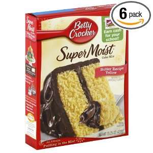 Betty Crocker Supermoist Cake Mix, Butter Recipe Yellow, 15.25 Ounce 