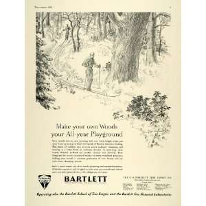  1931 Ad F. A. Bartlett Tree Experts Landscaping Skiing 