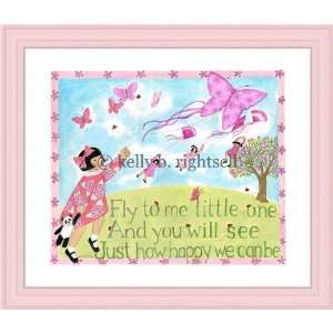  fly to me little one pink frame Baby