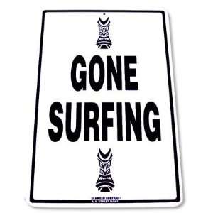  Gone Surfing Street Sign with Tikis
