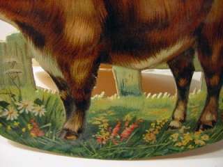 Antique Large German Embossed Stand Up Diecut COW  