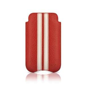  BeyzaCases Apple iPhone 4 SlimLine Stripes Case Flo Red 