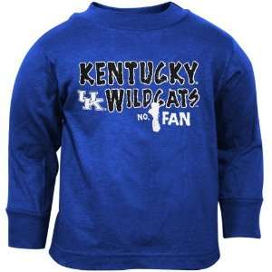  Kentucky Wildcats Royal Blue Infant #1 Fan Long Sleeve T 