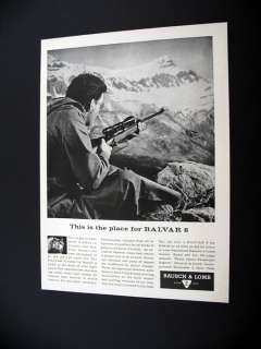 Bausch & Lomb Balvar 8 Rifle Gun Scope 1961 print Ad  