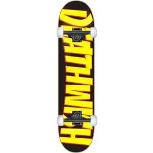  Deathwish Thrash Complete Skateboard   8.38 Black/Yellow w 