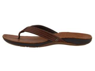 REEF WOMANS MISS J BAY BROWN LEATHER THONG SANDALS NEW  
