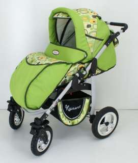 Kombi Kinderwagen SILVER + Babyschale in 29 Farben  