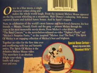 Walt Disneys The Spirit of Mickey Childrens VHS Tape 786936029369 
