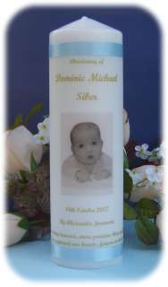 Personalised Candle Baptism /Christening/ Naming Day XL  