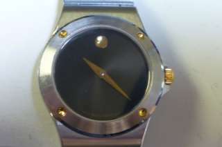 LADIES MOVADO WATCH MUSEUM DIAL SPORT BAND TWO TONE  