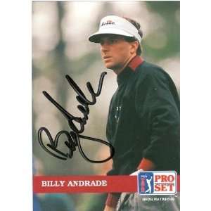 Billy Andrade Autographed Trading Card (Golf): Sports 
