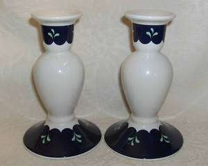 Lenox BEDAZZLE SAPPHIRE Candlesticks Candle Holders 2  