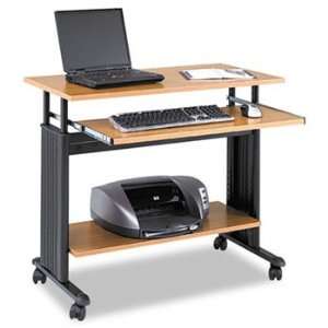  35 Wide Adjustable Height Workstation, 22d x 34h, Oak 