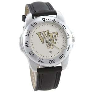  Wake Forest Demon Deacons Mens Sport Watch with Leather Band 