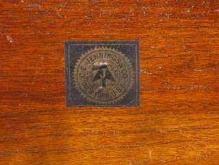 Antique Oak Wood Tool Box C.E. Jennings & Co. New York  