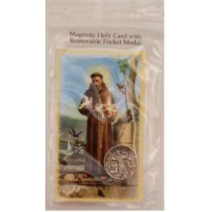  Magnetic St. Francis of Assisi Holy Card & Removable St 